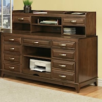 60" Workcenter & Hutch with 9 Drawers