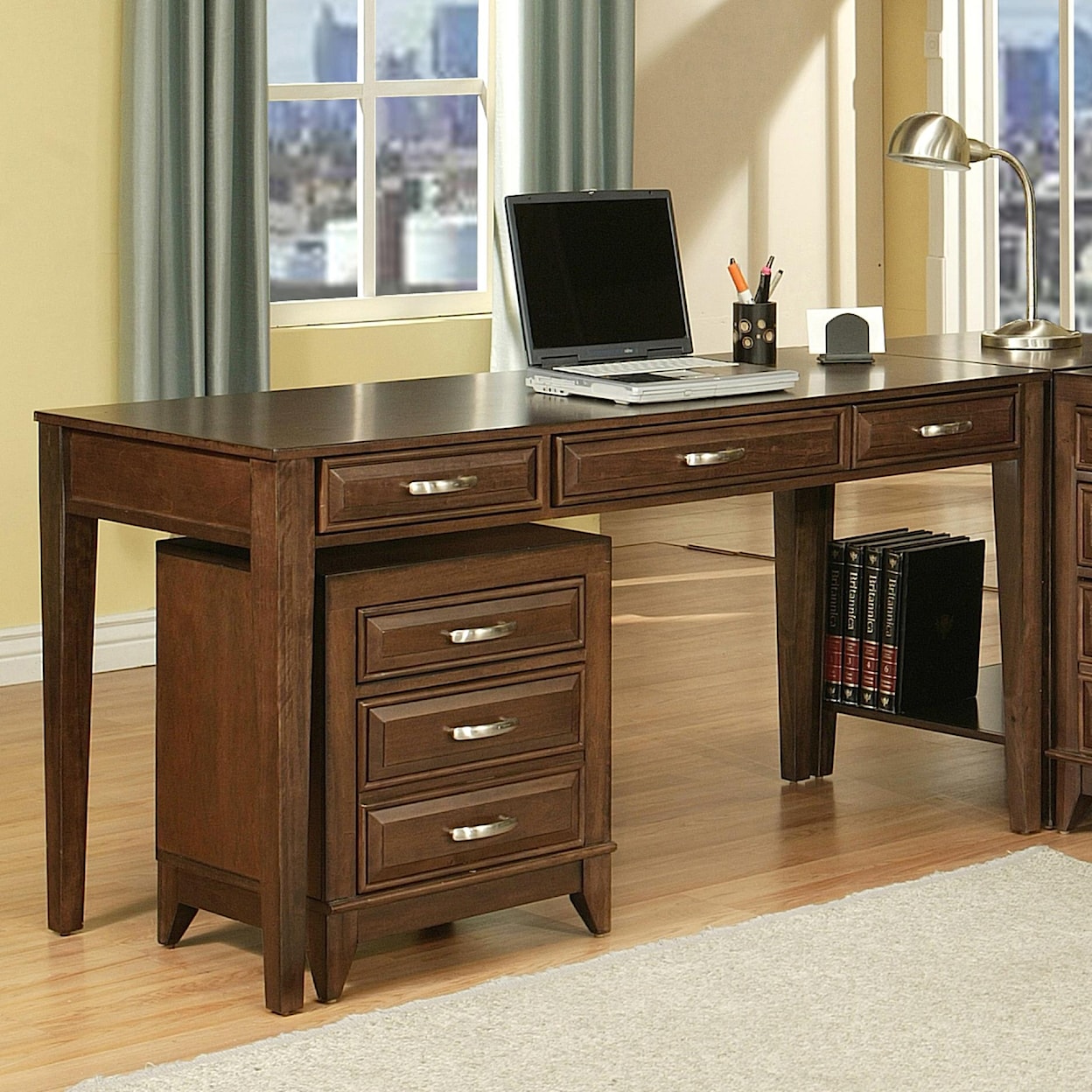 APA by Whalen Albany 3 Drawer 60" Writing Desk