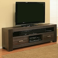 72" Media Console with Electronic Compartment Storage