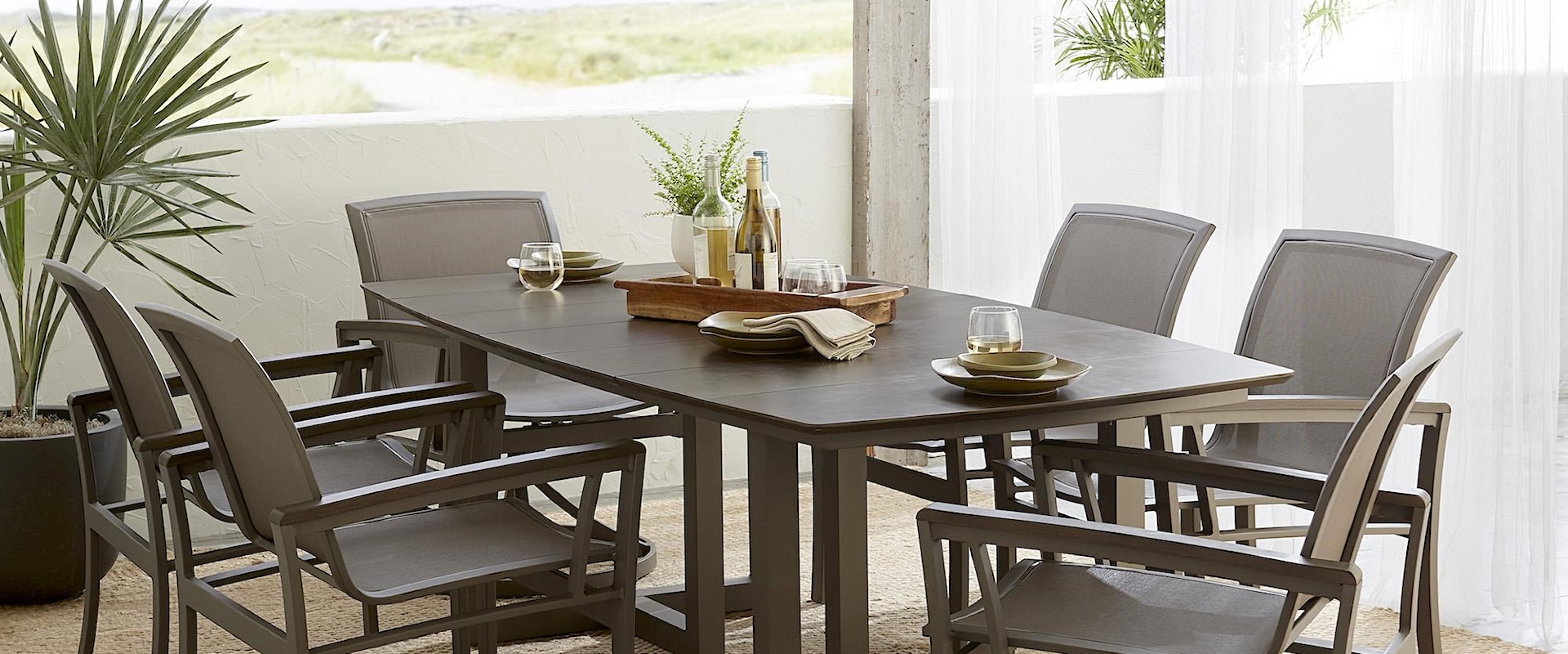 Outdoor Dining Set With Rectangular Table
