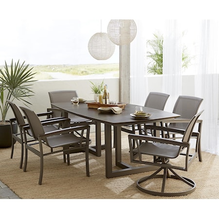 Outdoor Dining Set With Rectangular Table