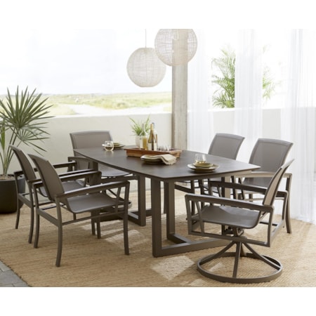 Outdoor Dining Set With Rectangular Table