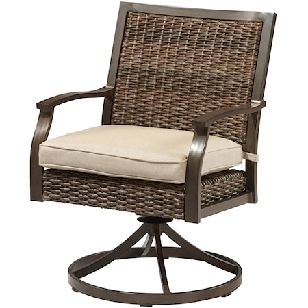 Outdoor Swivel Rocker Dining Chair