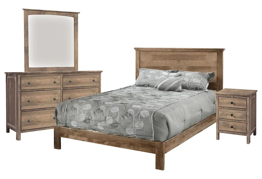 DO NOT USE - Shaker Queen Bed, Dresser, Mirror, Nightstand by Archbold Furniture at Johnny Janosik