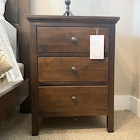 American Made Solid Wood 3-Drawer Nightstand - Wide