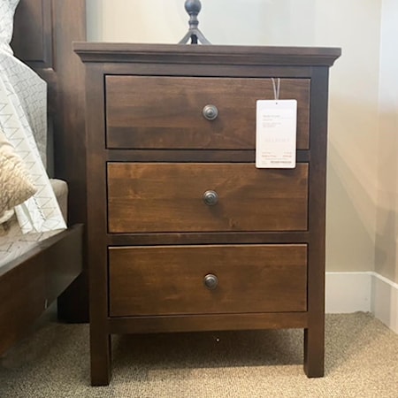 3-Drawer Nightstand - Wide