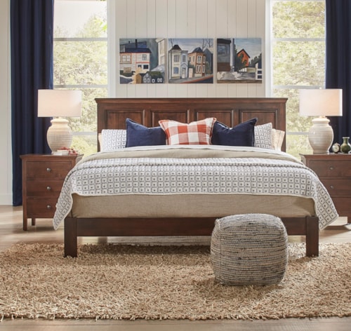 Queen Raised Panel Bed Made from Solid Wood