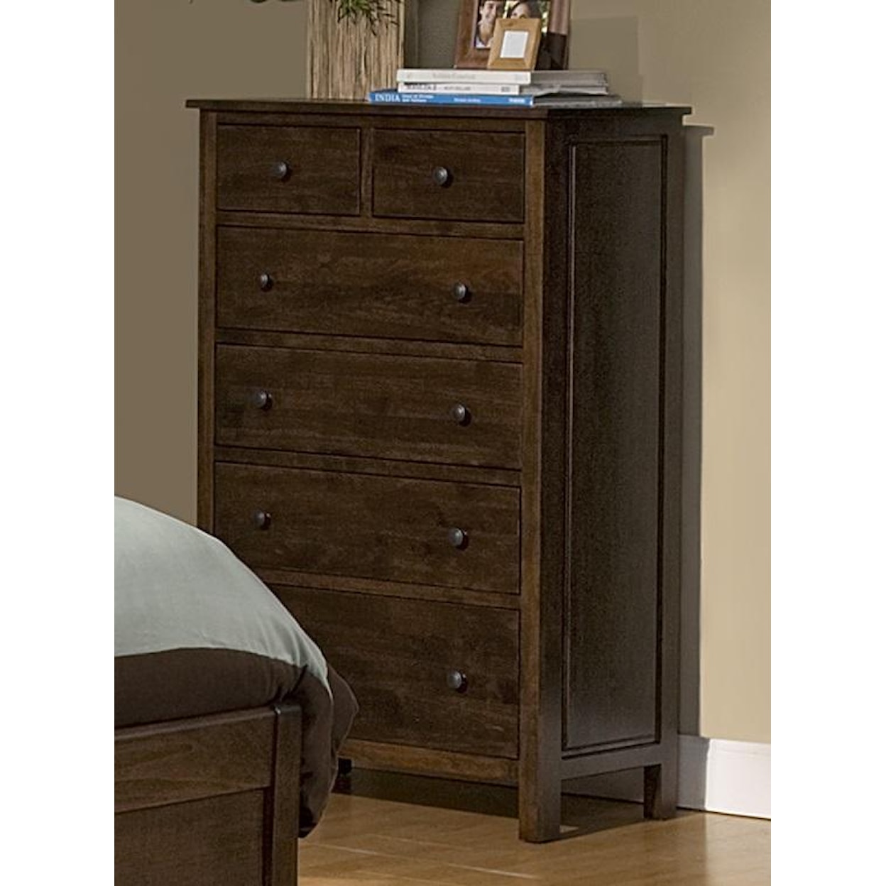 Archbold Furniture Elevated Storage Bed 6 Drawer Chest With Blanket Drawer