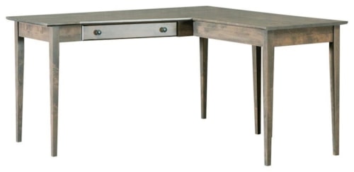 L Shape Table Desk with Single Drawer