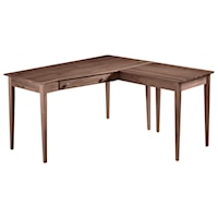 L Shape Table Desk with Single Drawer