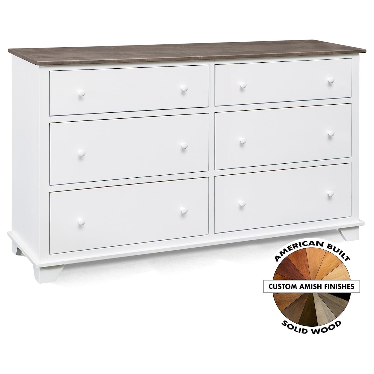 Archbold Furniture Portland 6 Drawer Dresser