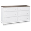 Archbold Furniture Portland 6 Drawer Dresser