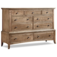 Provence 9-Drawer Solid Maple Dresser on Dresser