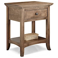 Provence 1-Drawer Solid Maple Nightstand