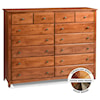 Archbold Furniture Shaker 14 Drawer Dresser