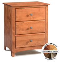 Night Stand with 3 Drawers