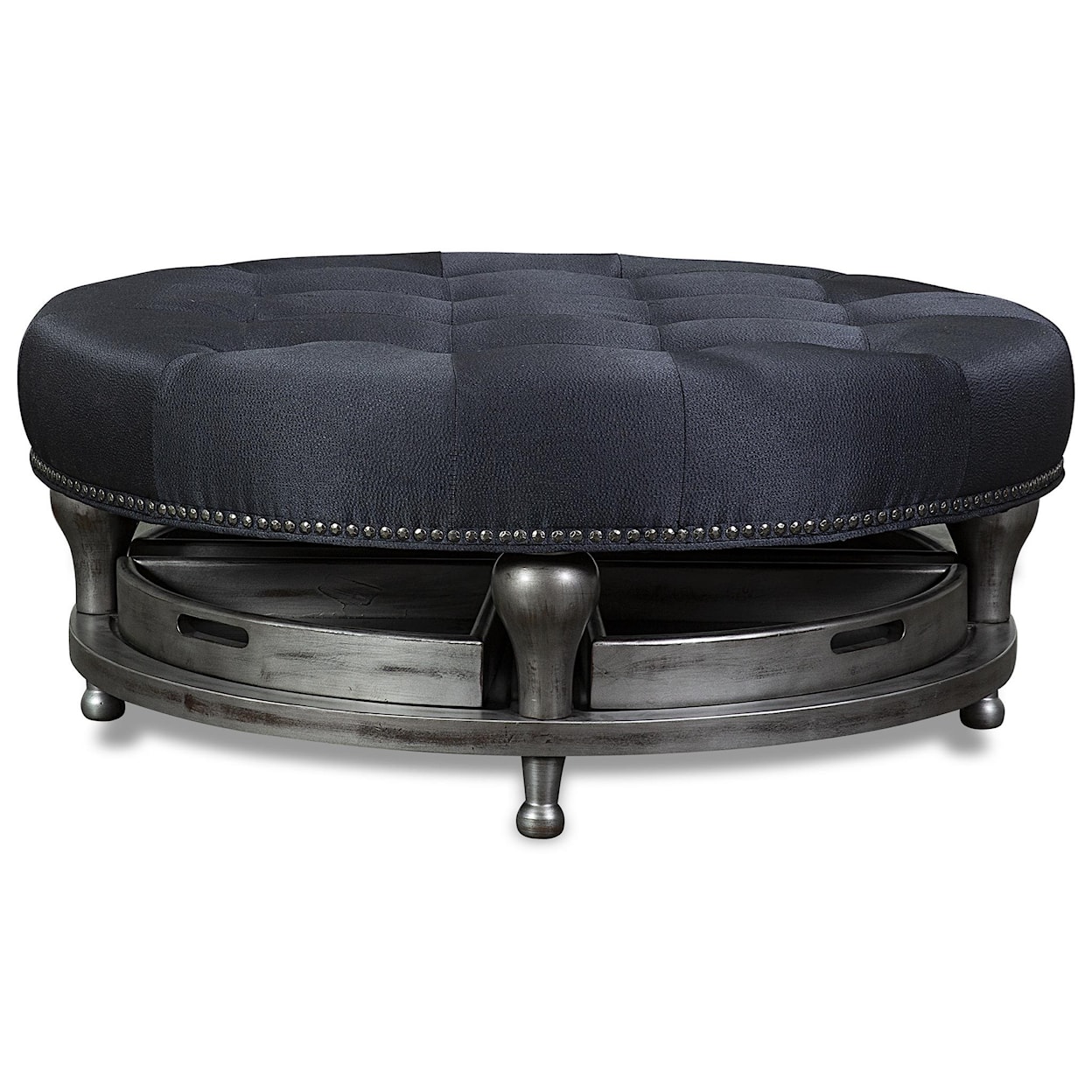 Aria Designs 45 Cocktail Ottoman with Tray