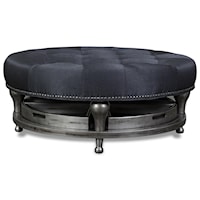 Cocktail Ottoman with Tray