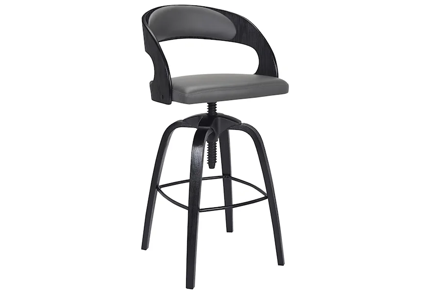 Abby Contemporary Adjustable Barstool by Armen Living at Michael Alan Furniture & Design