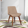 Armen Living Agi Mid-Century Dining Chair in Walnut Wood