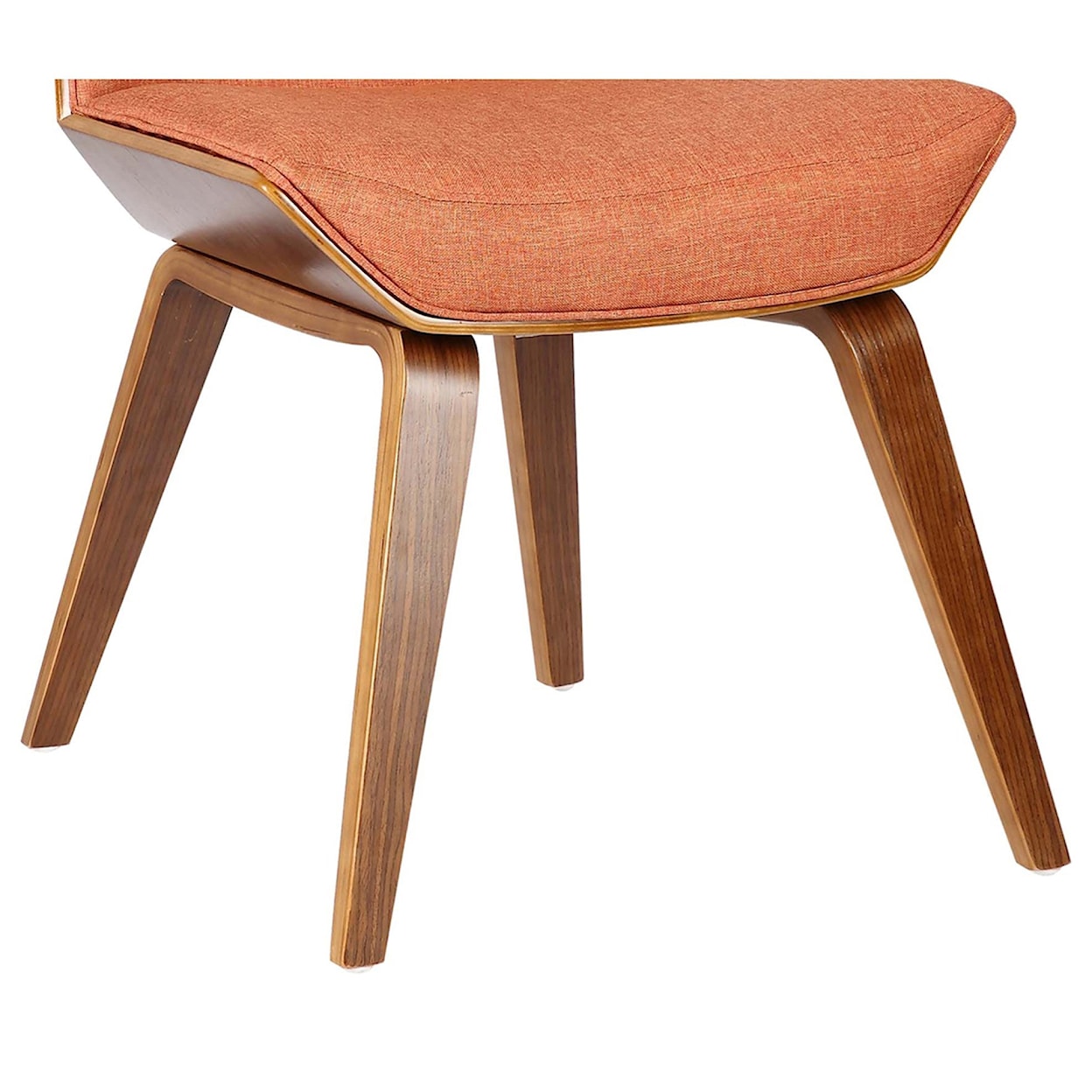 Armen Living Agi Mid-Century Dining Chair in Walnut Wood