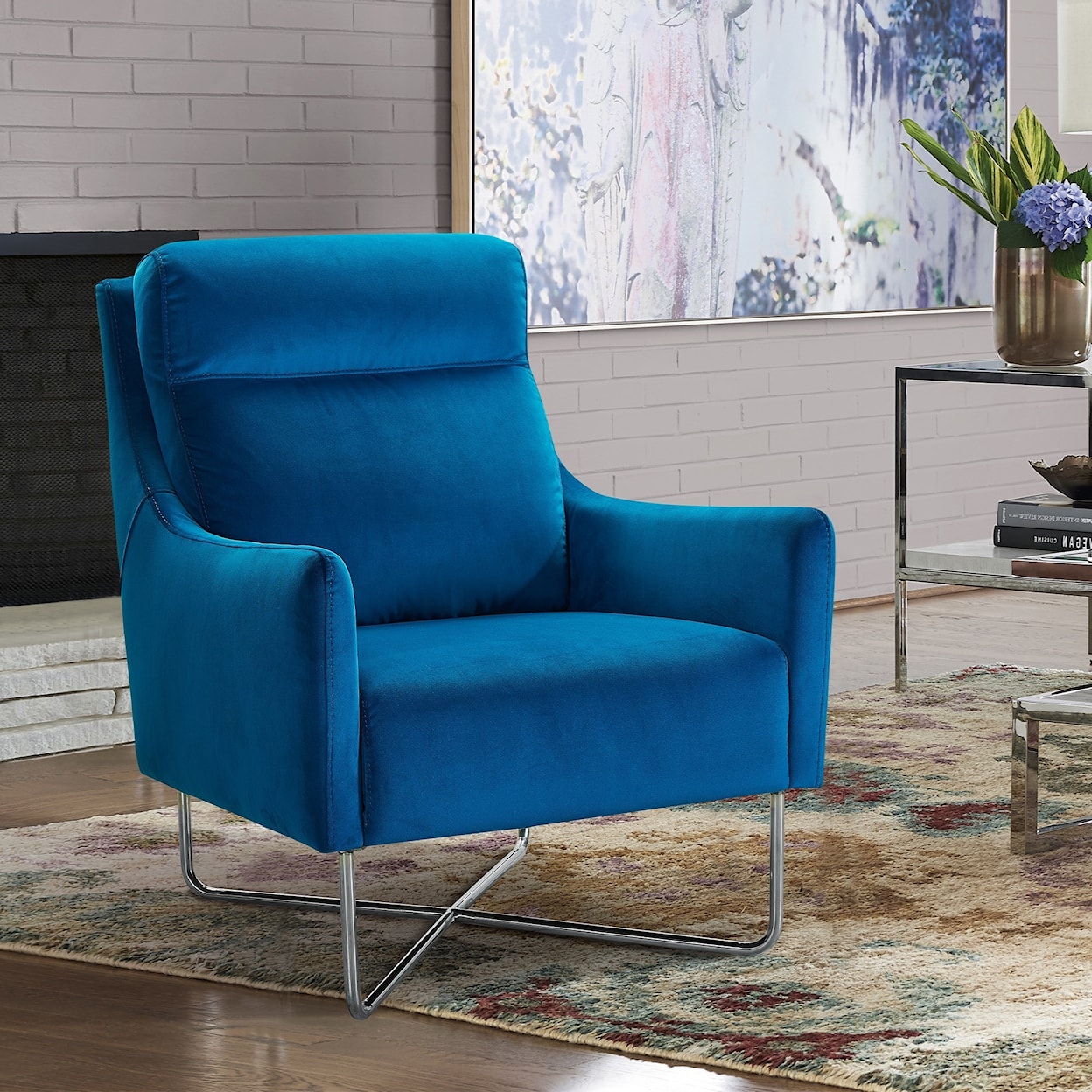 Armen Living Amber Contemporary Accent Chair