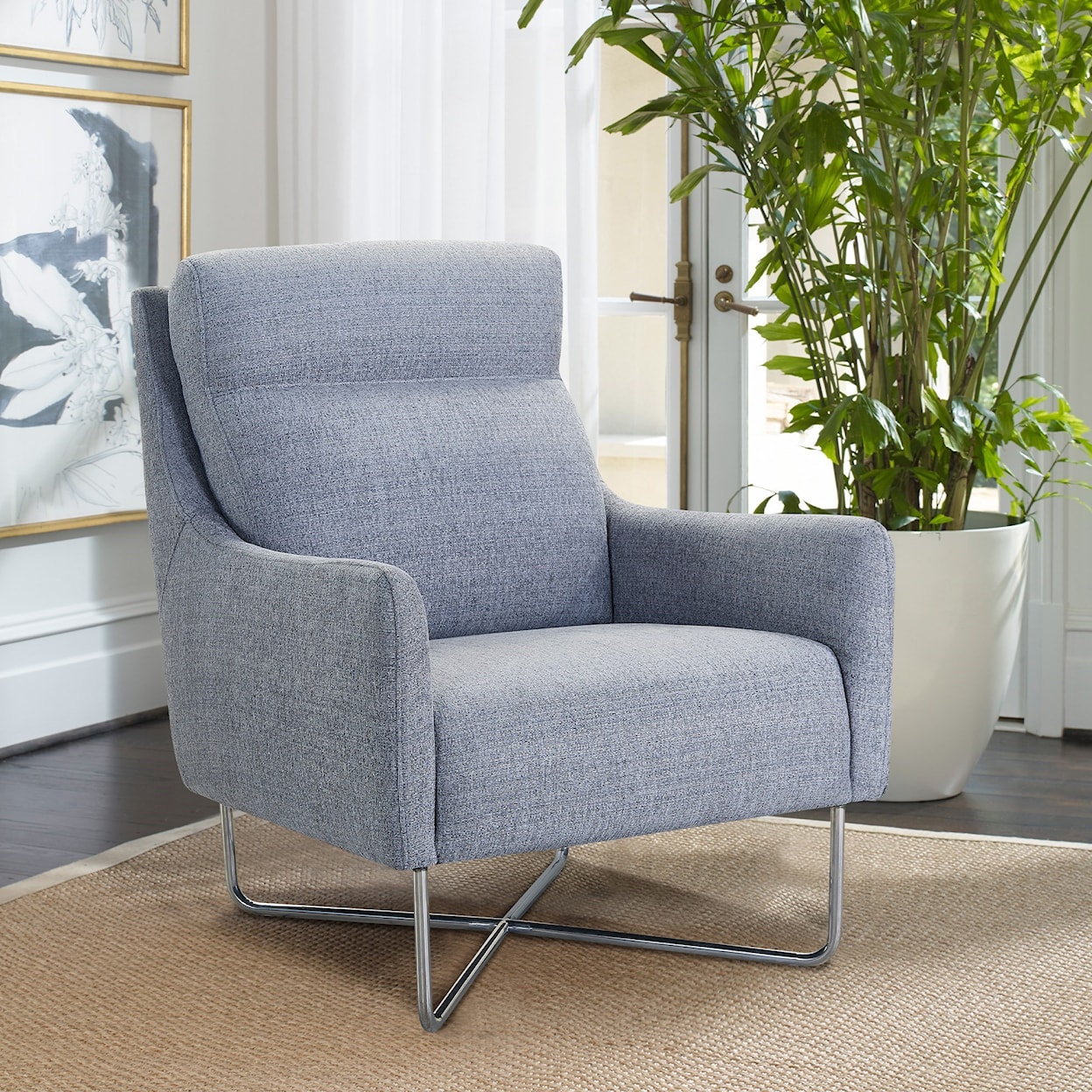 Armen Living Amber Contemporary Accent Chair