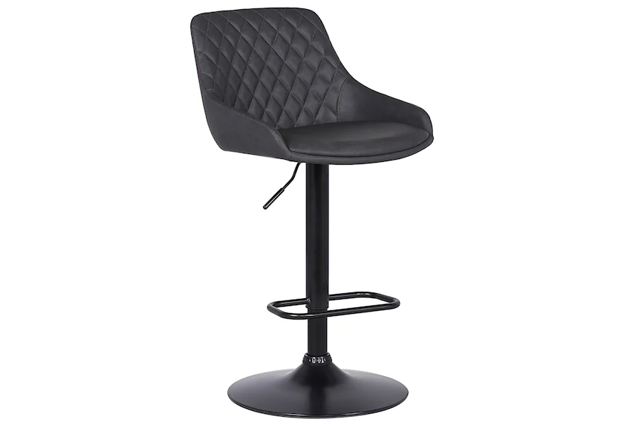 Andrew Andrew Adjustable Barstool in Black by Armen Living at Morris Home