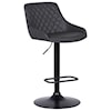 Armen Living Andrew Andrew Adjustable Barstool in Black