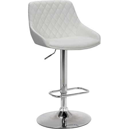 Contemporary Adjustable Barstool in Chrome