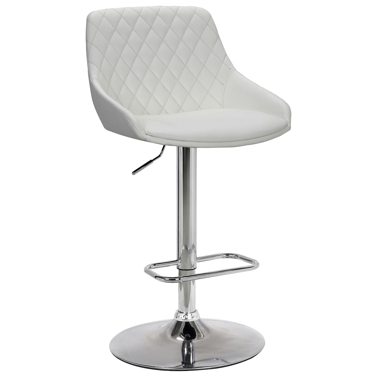 Armen Living Anibal Contemporary Adjustable Barstool in Chrome