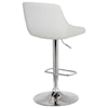 Armen Living Anibal Contemporary Adjustable Barstool in Chrome