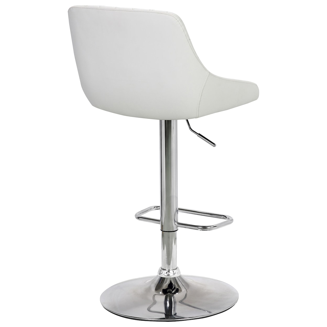 Armen Living Anibal Contemporary Adjustable Barstool in Chrome