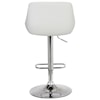 Armen Living Anibal Contemporary Adjustable Barstool in Chrome