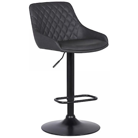 Adjustable Black Barstool