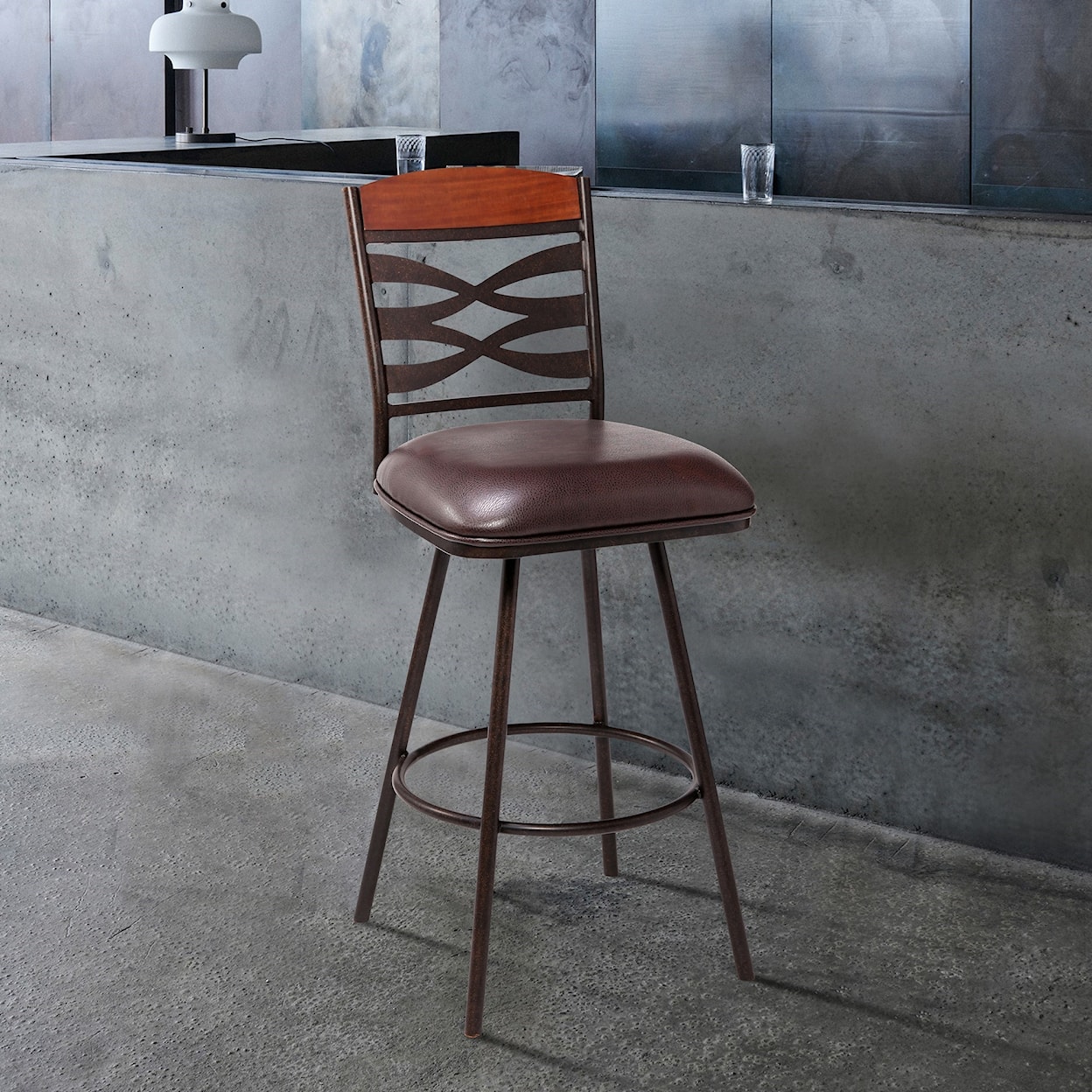 Armen Living Arden Contemporary 30" Bar Height Barstool