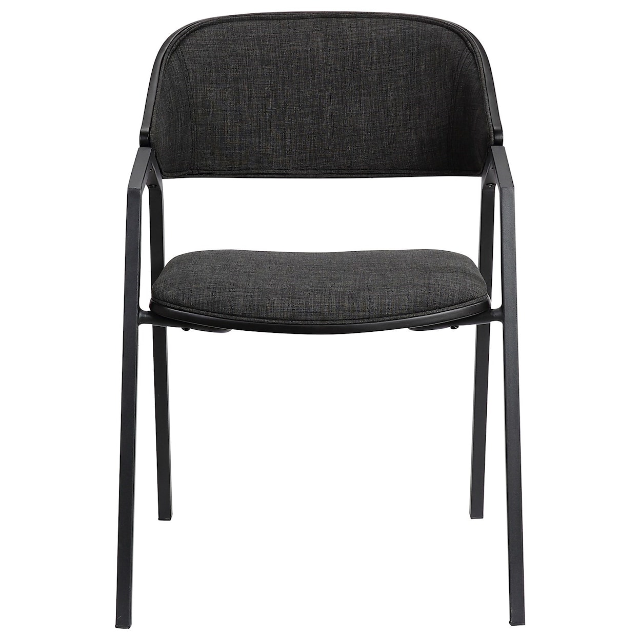 Armen Living Austin Charcoal Modern Dining Accent Chairs Set