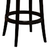 Armen Living Boston Swivel Barstool In Black Bonded Leather