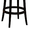 Armen Living Boston  Boston Swivel Barstool In Black Bonded Leat