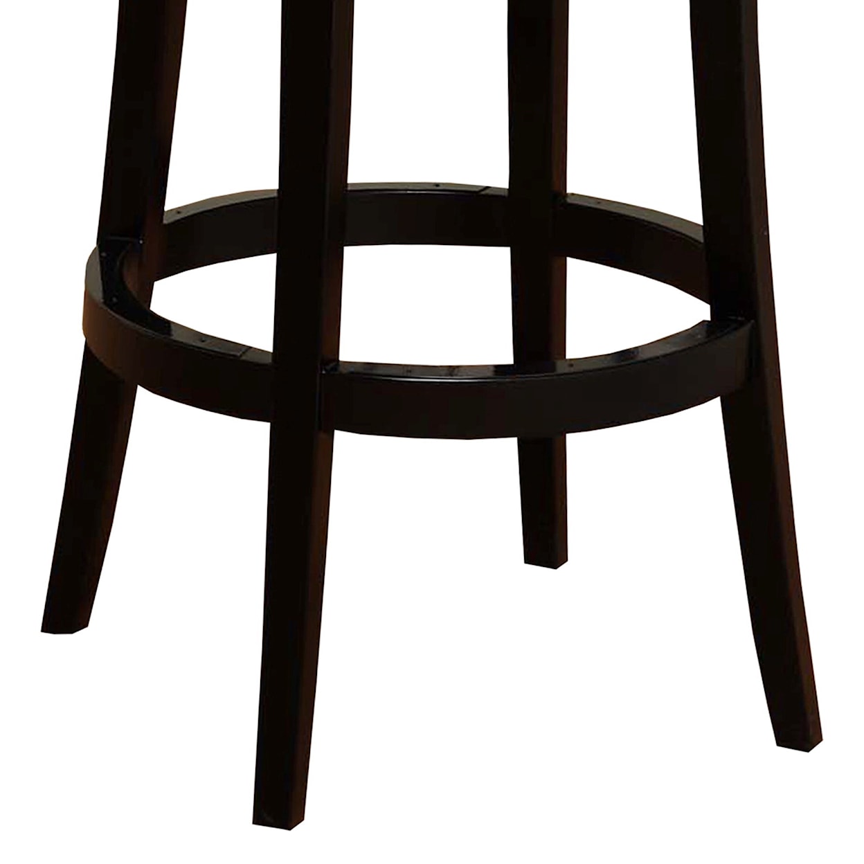 Armen Living Boston  Boston Swivel Barstool In Black Bonded Leat