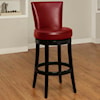 Armen Living Boston Swivel Barstool In Red Bonded Leather