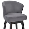 Armen Living Brandy 26" Counter Height Wood Swivel Barstool