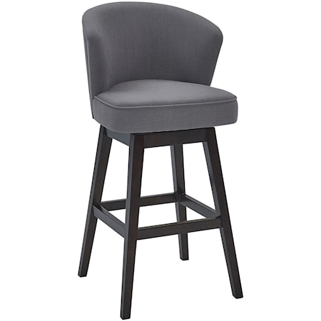 30" Bar Height Wood Swivel Barstool