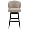 Armen Living Brandy 30" Bar Height Wood Swivel Barstool