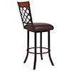 Armen Living Bree 30" Bar Height Barstool in Auburn Bay