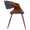 Armen Living Butterfly Mid-Century Dining Chair in Faux Leather