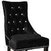 Armen Living Carlyle Tufted Velvet Side Chair with Nailhead Trim