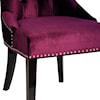 Armen Living Carlyle Tufted Velvet Side Chair with Nailhead Trim