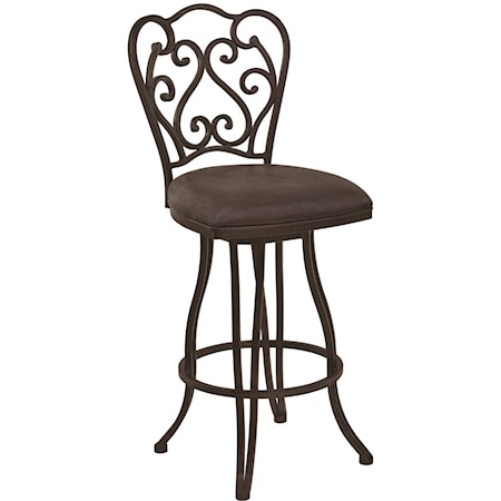 26" Counter Height Metal Swivel Barstool