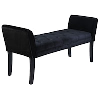 Glam Velvet Bench with Button Tufting
